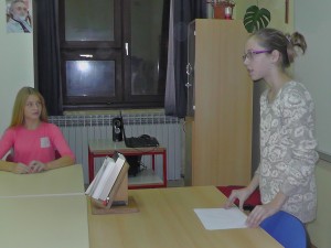 Veronika Cvetko - moderatorica rasprave u 7.a